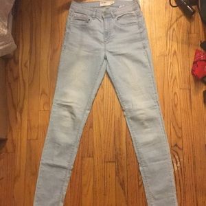 Garage light wash skinny jeans